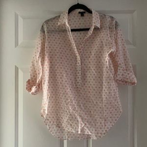 Ann Taylor Lightweight Buttoned Pullover Blouse